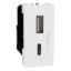 Picture of USB Type A+C, Miluz E, 2 Port, 2.4A, 12W, 1 Module, White