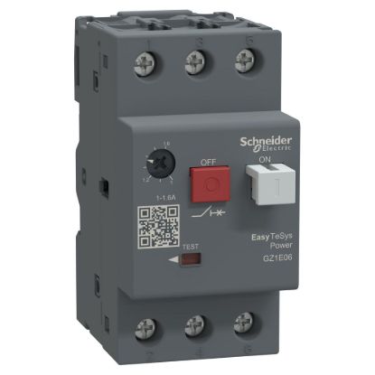 Picture of Motor circuit breaker,Easy TeSys Power,GZ1E,AC-3,3P,1..1.6A,thermal magnetic trip